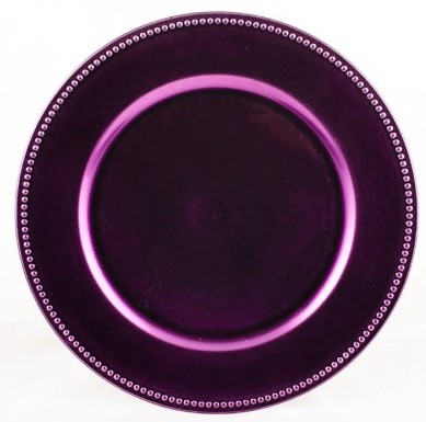 Cheap Charger Plate Rentals! : wedding charger plates rental beaded chargers Orchid Charger