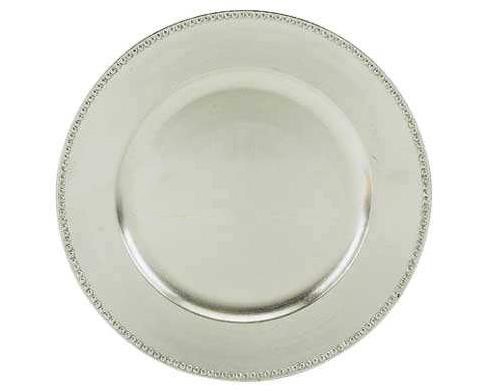 Cheap Charger Plate Rentals! :  wedding charger plates rental beaded chargers Silver Beaded