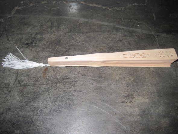 Brand New Sandalwood Fans (multiple!) $0.99 each : wedding fans favors wedding ceremony guests WoodenFanClosed