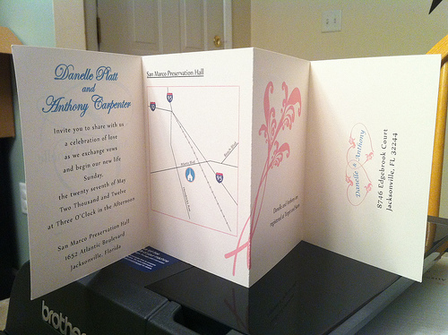 DIY Accordian Invitations Are Finish