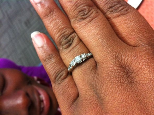 Our ACTUAL engagement - Not posed pics! :) Pic heavy :  wedding engagement football stadium ring Ring1