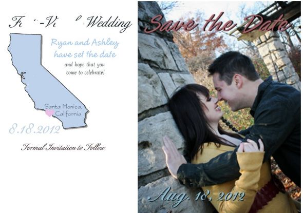 DIY postcard save the dates!