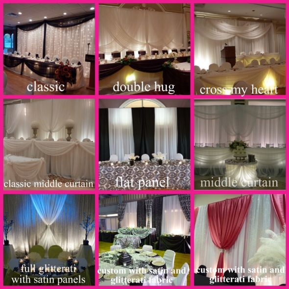 What backdrop pics wedding Classis 8 people at head table main 