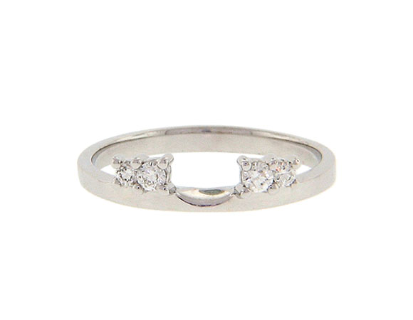 A contemporary Princess cut version of our popular Wrap engagement ring