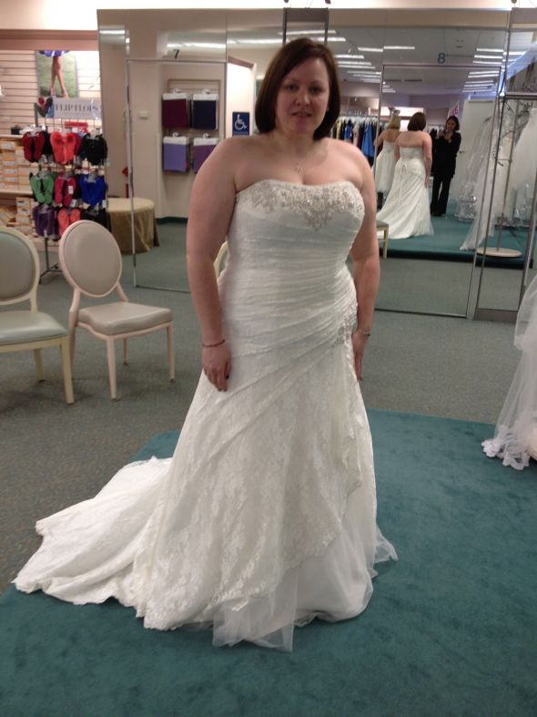 Having second thoughts about my dress??? : wedding plus size 1 fit and flare davids bridal 1 full figured 1 wedding dress IMG 2068