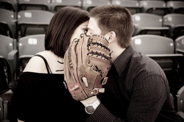 Gallery of the Day : wedding features Oct2011 793 Baseball Themed Engagement phots : wedding engagement inspiration Oct2011 793