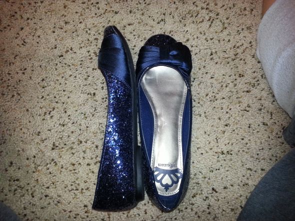 wedding shoes flats navy blue