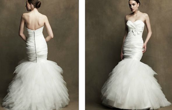 Looking for this dress or similar :  wedding finished mermaid ruffles trumpet fishtail edges 1602 Mikaella