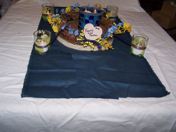 My DIY centerpieces and boutoniers....tell me what you think :  wedding diy flowers fake flowers 100 1741