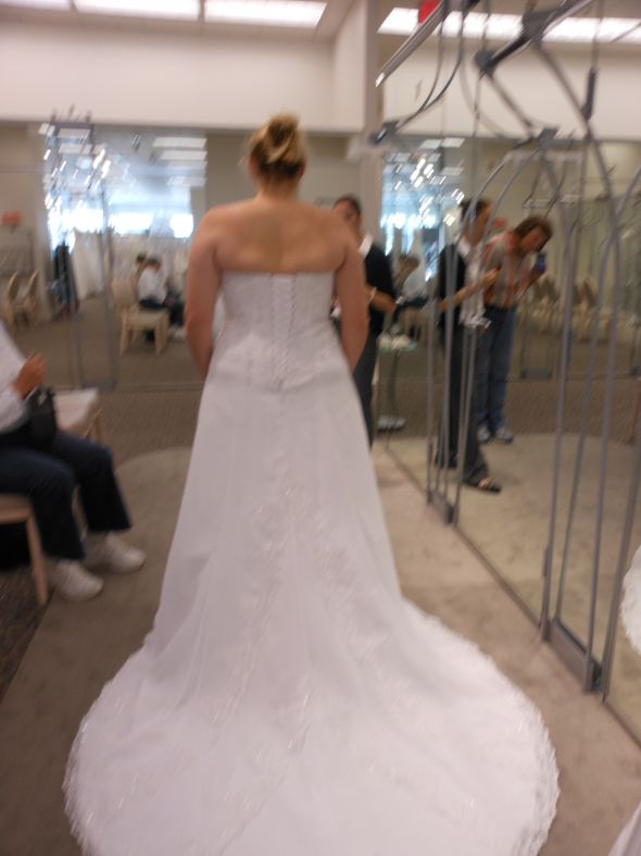 How would you bustle my dress? :  wedding bustle dress DSCN0001 6
