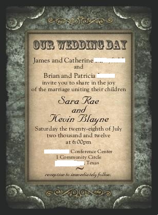  light blue and yellowmy theme is rustic elegance and my invites 