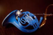 Ring Porn? I can finally post ring porn?! :  wedding ring porn sapphire halo Ring Blue French Horn