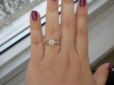 What clarity/color is your diamond? Post pictures please :) :  wedding color clarity diamonds 12 carat princess cut P2130029