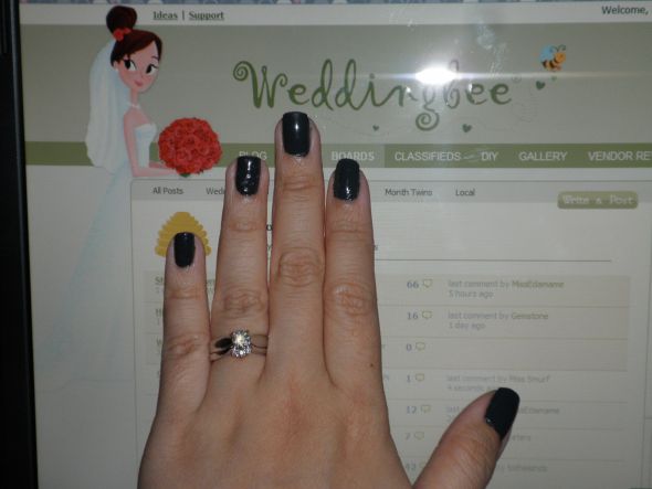 Solitaire (or any:) e-rings with wedding bands....Ring Porn please! :  wedding solitaire e ring band PC300048