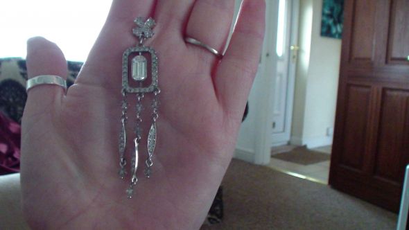 What earrings should I wear with my dress? :  wedding earrings jewellery dress bracelet pearl diamond sparkly hair veil birdcage Earrings 1 Zoom