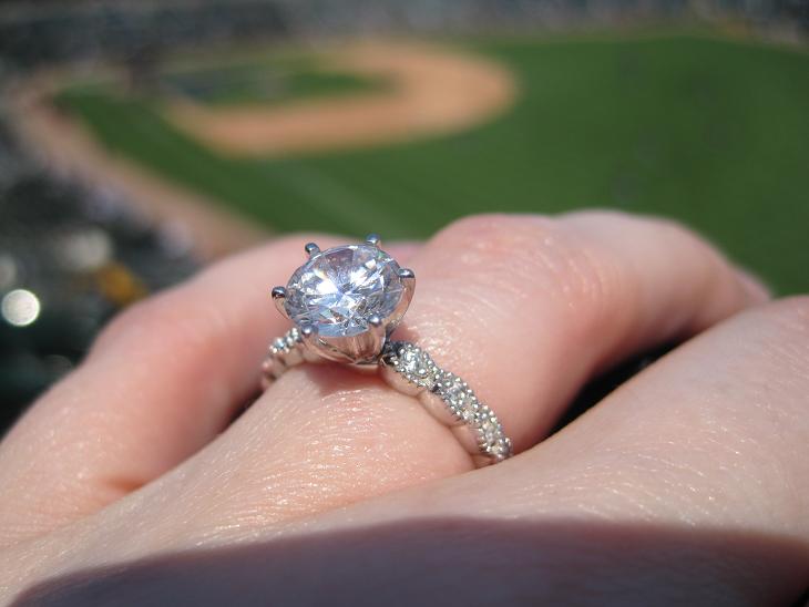 Show me your non-diamond engagement rings!! :  wedding unique engagement ring non diamond 026