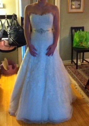 dress fitting - not liking the back :  wedding back fat dress alterations enzoani cheyenne Front