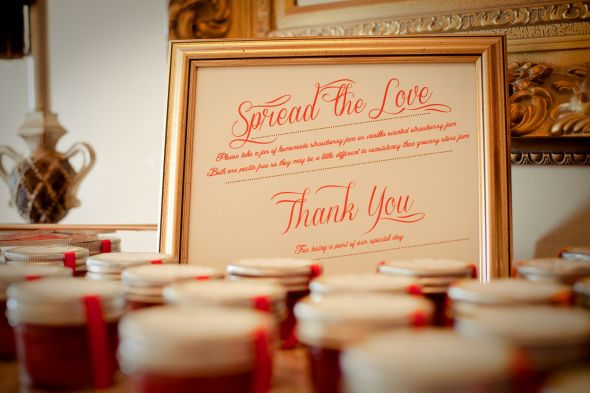 Sign for favors table