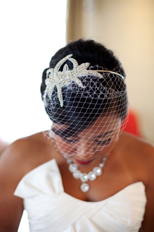 Do you think this will go well with the Adorae gown? :  wedding adorae birdcage etsy veil accesory headpiece Birdcage