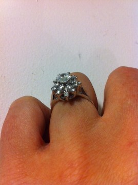 Oval Halo Engagement Ring :  wedding Photo 4 Sm