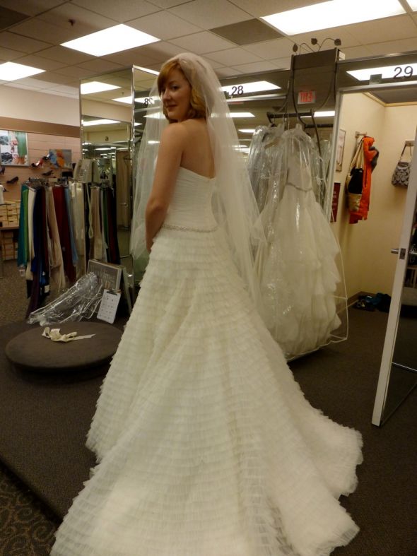 Bought my dress tonight! Everything I didn't know I wanted :o) :  wedding dress galina davids bridal gown church Fluffy