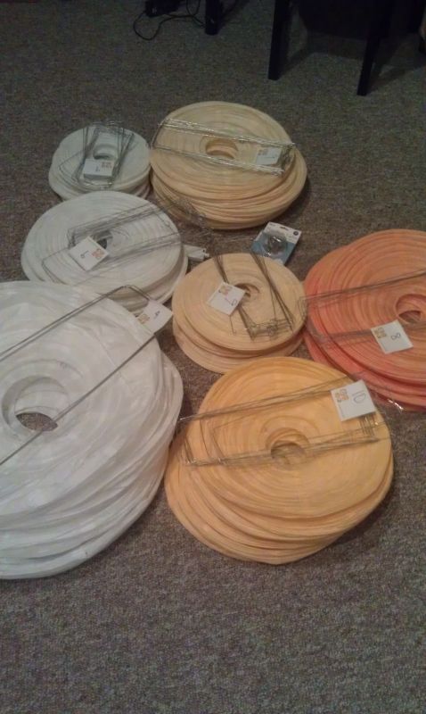 ~60 Paper lanterns (like new!) - $75 : wedding chinese lanterns paper lanterns lighting white ivory yellow reception Paper Lanterns 2