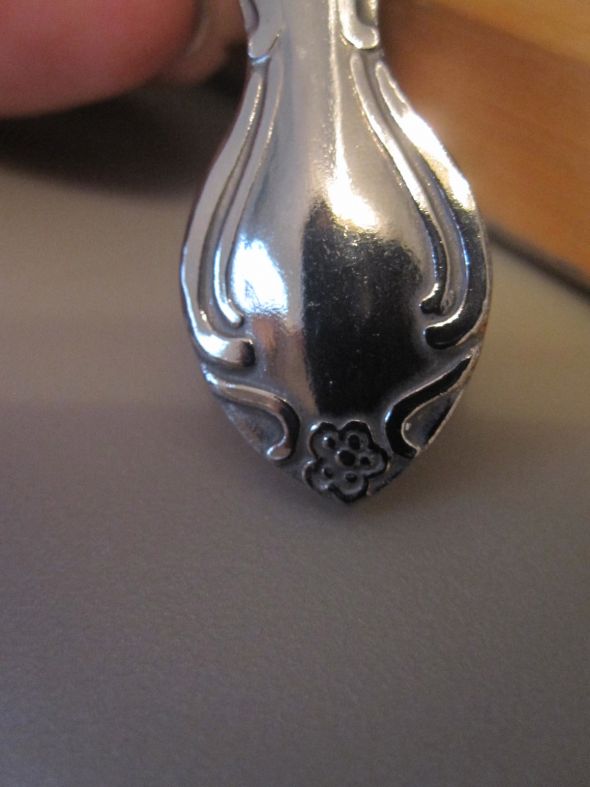 Vintage Spoons : wedding teaspoon sized sunflower vintage looking spoons silver IMG 9773