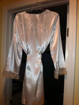 Ivory Pomanders & Custom Purple Cake Stand!!!! :  wedding ivory Full Bride Robe