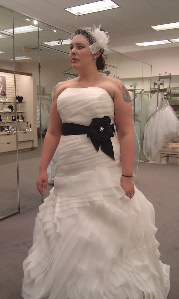 So excited about my dress! :  wedding dress alterations sash vera wang Dress Blacksash