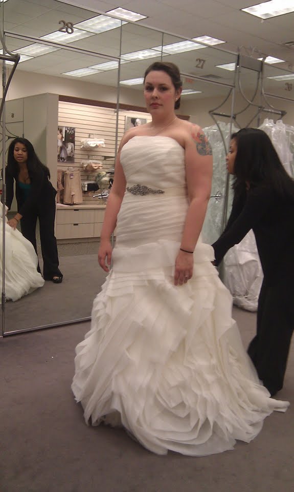So excited about my dress! :  wedding dress alterations sash vera wang Dress Blingsash