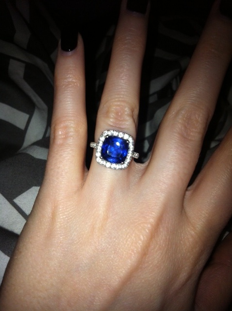 Natural vs. Lab SAPPHIRE? :  wedding sapphire lab natural e ring ring Photo 4