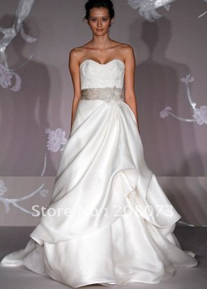 These are final three... which one?! Please comment** :  wedding Strapless Sweetheart Applique Satin A Line Floor Length 2011 Jim Hjelm By JLM 8110 Wedding Dress