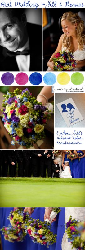Help! Going Crazy for Ideas! :  wedding reception wedding colors help decoration colorful purple bridesmaid dress Bridesmaid Bouquettes