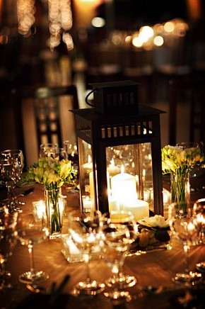 So I am having candle lantern centerpieces to help cut down on flower costs 