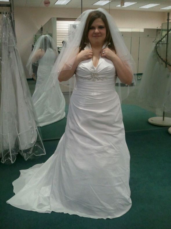 To Bustle or Not to Bustle? Thinkg of removing the train? : wedding bustle davids bridal 1 dress bride My Dress