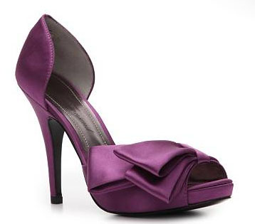 Purple Peep Toe Shoes :  wedding shoes purple peep toe bridal accessories accessories Purpleshoes2