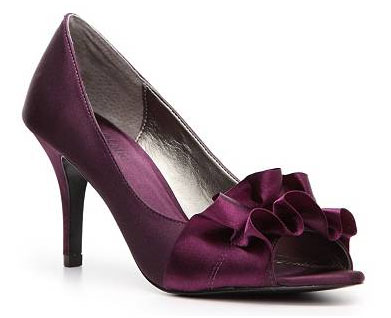 Purple Peep Toe Shoes :  wedding shoes purple peep toe bridal accessories accessories Purpleshoes4