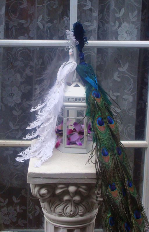 my cake topper my vintage peacock theme wedding what do you think 