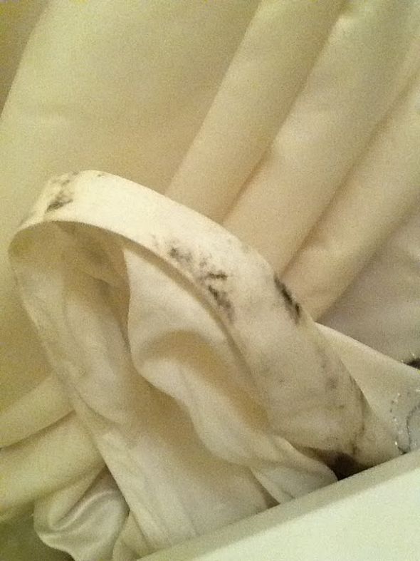 DIY--Wedding Dress Cleaning :  wedding before Hem2