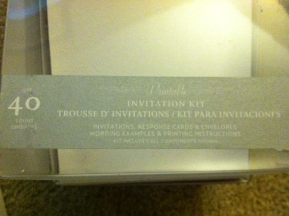 The white ribbon is also in the box DIY Brides Wedding Invitations 