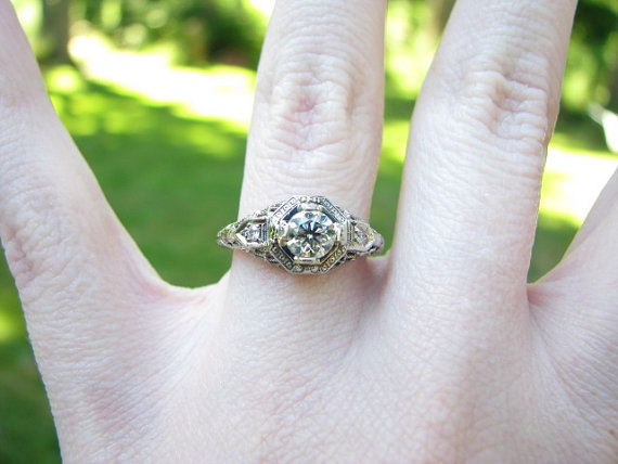 My engagement ring is art deco as well I believe it 39s from the early 1920s