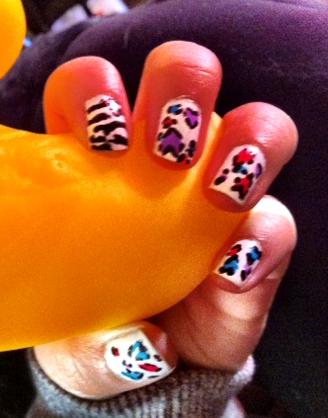Just for fun: Post a pic of your current manicure/nail color ;) :  wedding nails mani just for fun Photo