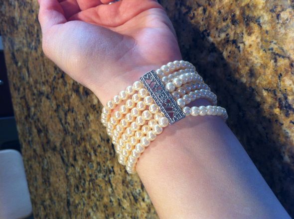 Ivory Pearl/ Brooch wedding bracelet :  wedding jewelry Bracelet2