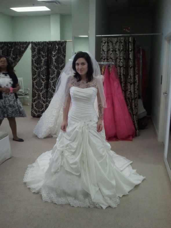 So I did choose my enchanted fairytale dress! Here are pics! :  wedding dress fairytale fairytale wedding enchanted Weddingdress1front2