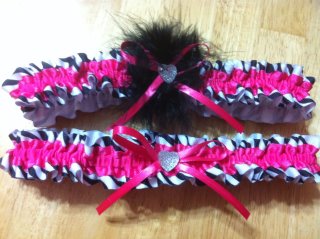 Pink and Zebra Garters