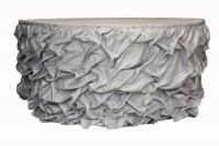 Wedding is Over..Items for Sale - Vintage Purple China Glass Flatware :  wedding Gathered Table Skirt Vintage Pre-Sale: Mismatched China, Purple, Green, Plates, Water Glass :  wedding Gathered Table Skirt