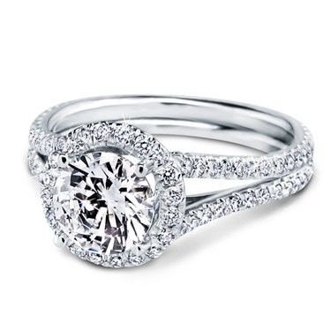 Need Help Choosing Ring :  wedding split shank cushion pave halo engagement ring R 1444