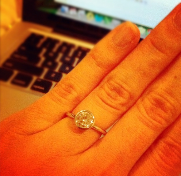 Wedding ring for a bezel engagement ring? :  wedding bezel engagement ring matching wedding band Screen Shot 2012 01 15 At 1.40.40 AM