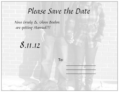 Save the Date Postcards :  wedding save the date vistaprint diy Savethedateback