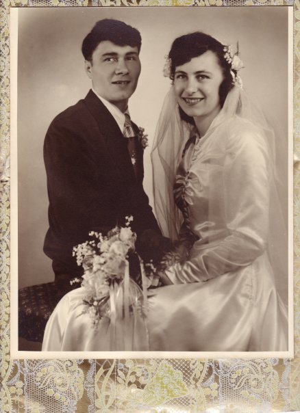 Grandma & Grandpa on their wedding day: Share your family wedding photos! :  wedding photos antique family pictures Grandma Wedding